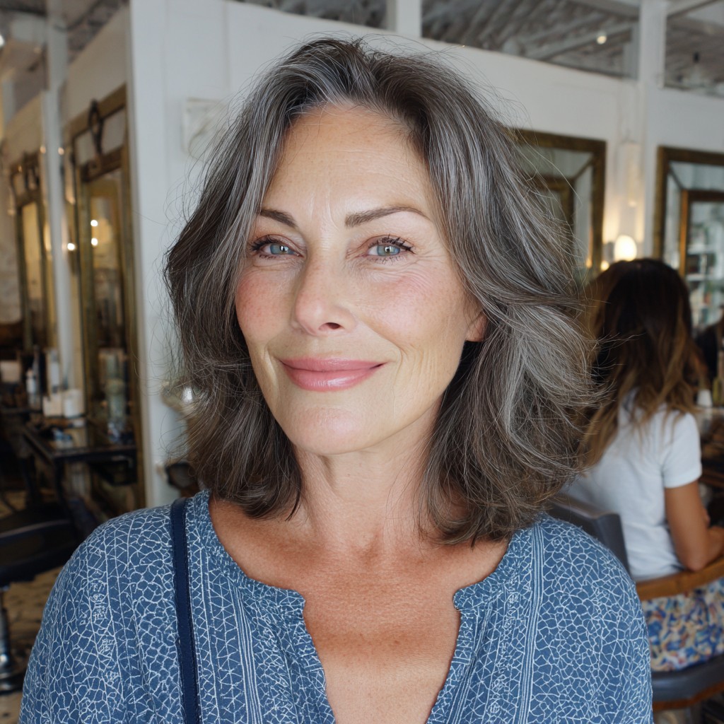 Textured Shoulder-Length Cut with Subtle Layers