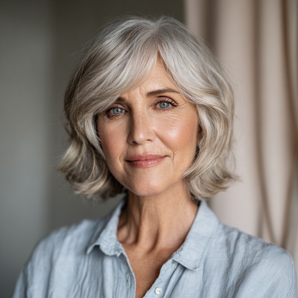 Textured Soft Grey Lob with Gentle Waves