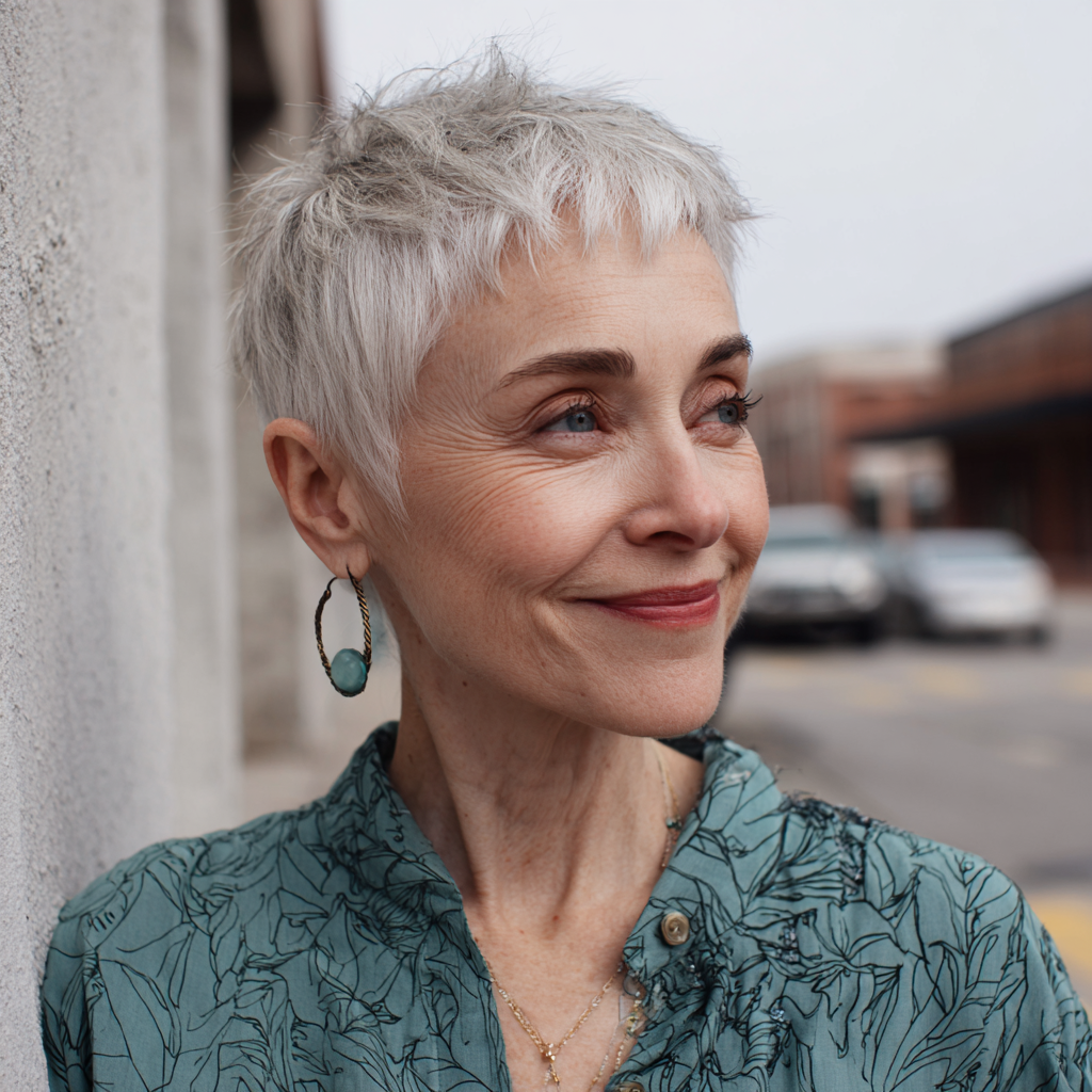 Trendy Textured Pixie with Playful Fringe