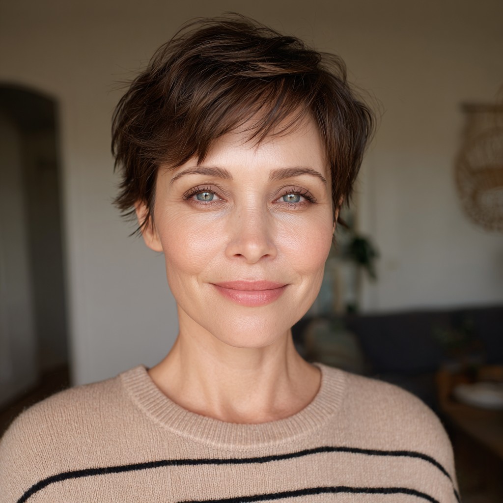 Modern Textured Pixie Cut with Soft Layers