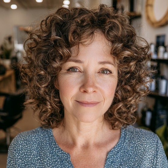 Charming Bouncy Curly Cut with Soft Ends