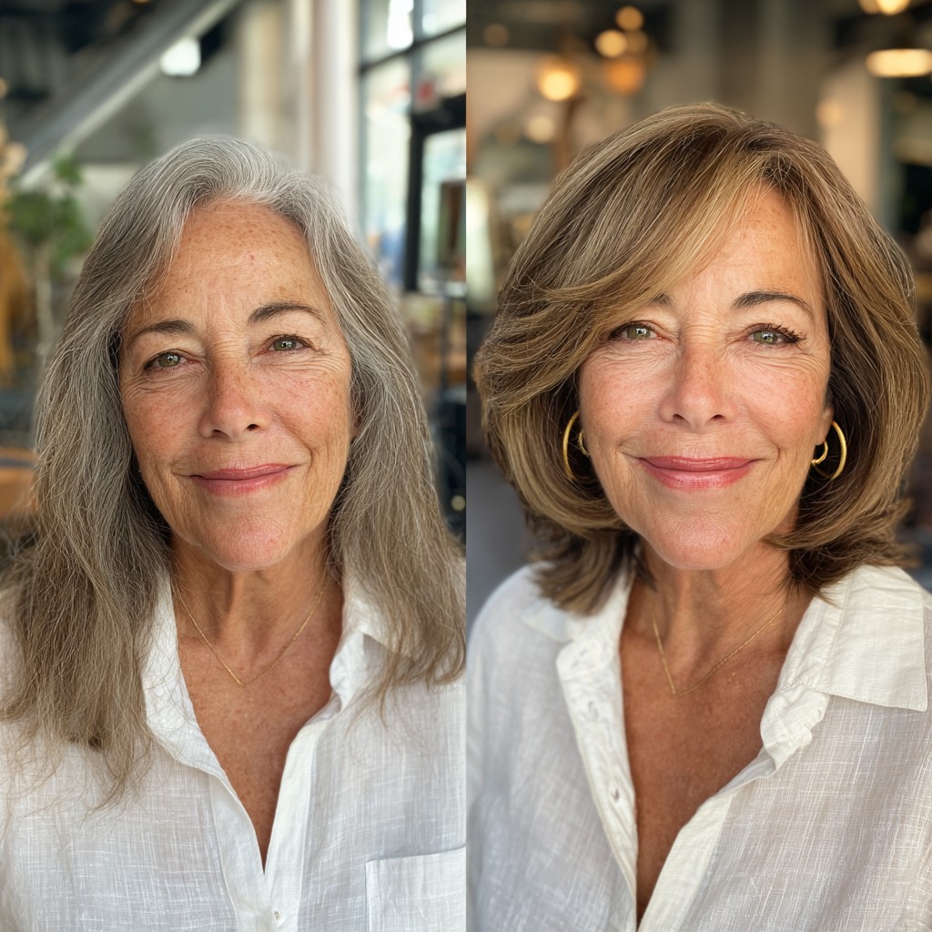 Chic Bronde Lob with Soft Volume and Subtle Layers