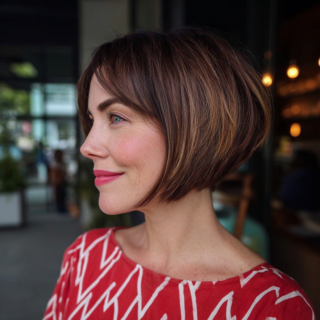 chic layered asymmetrical bob haircut