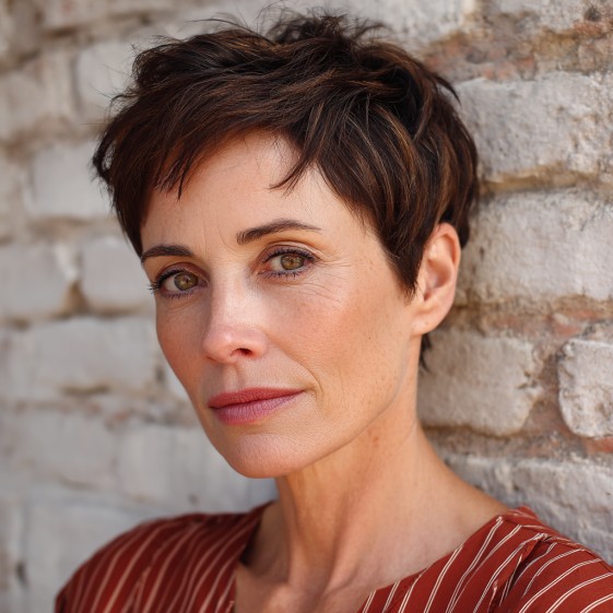 Chic Short Textured Pixie Cut with Subtle Layers