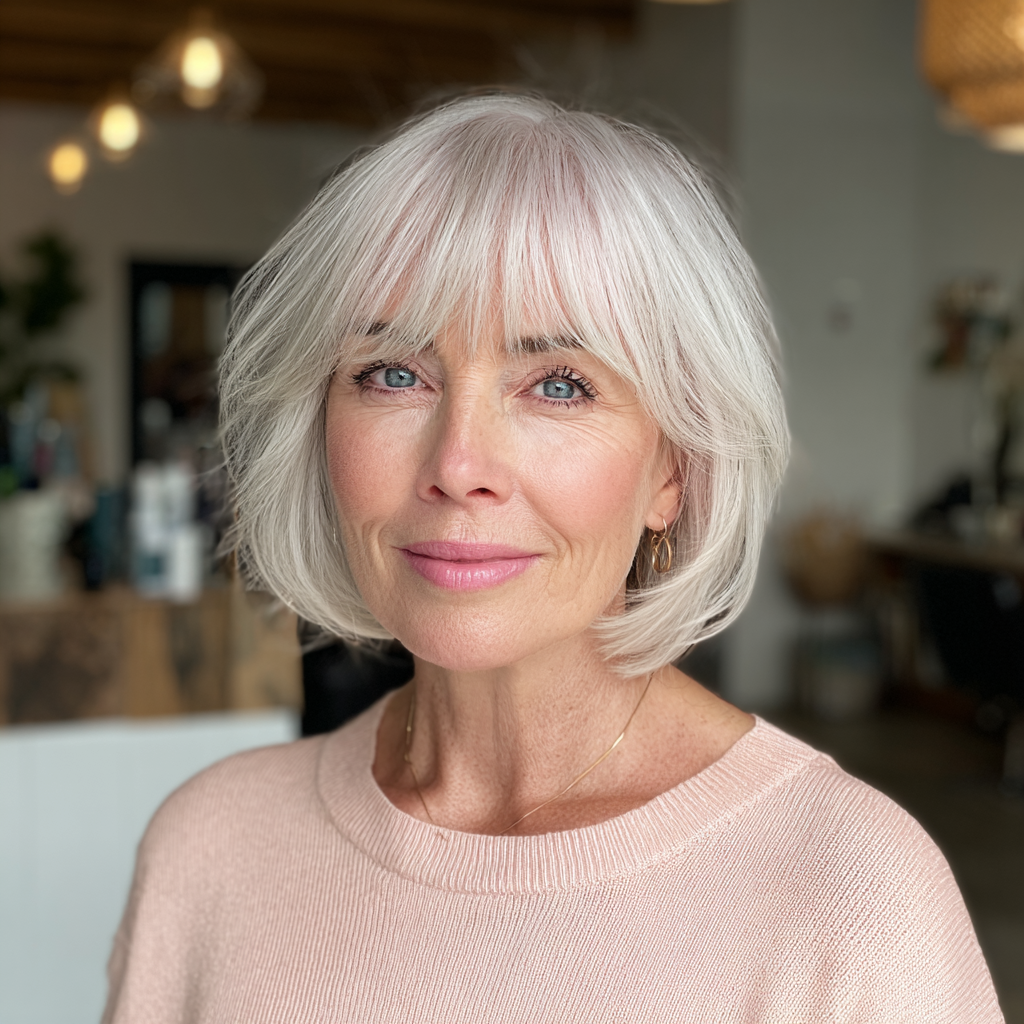 Chic Soft Blunt Bob with Subtle Textured Layers