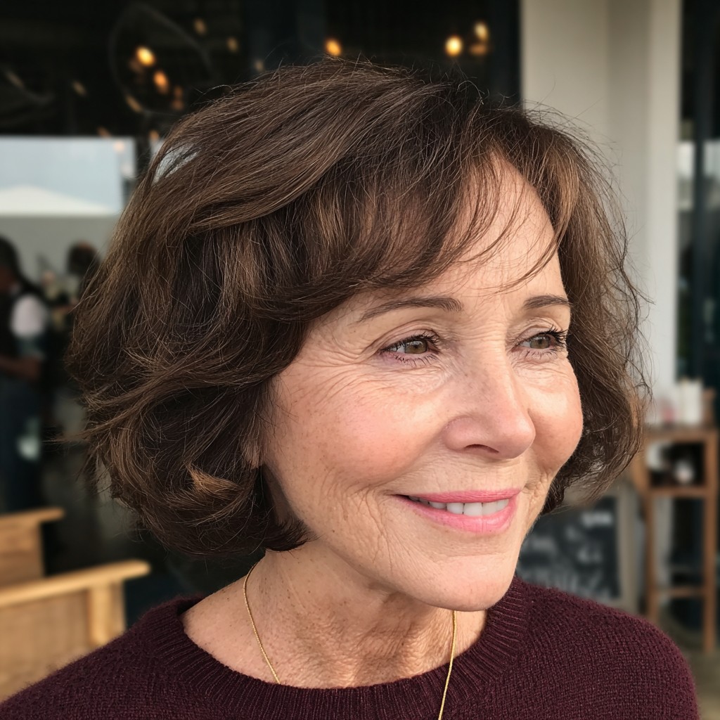 Chic Soft Curly Bob with Face-Framing Layers