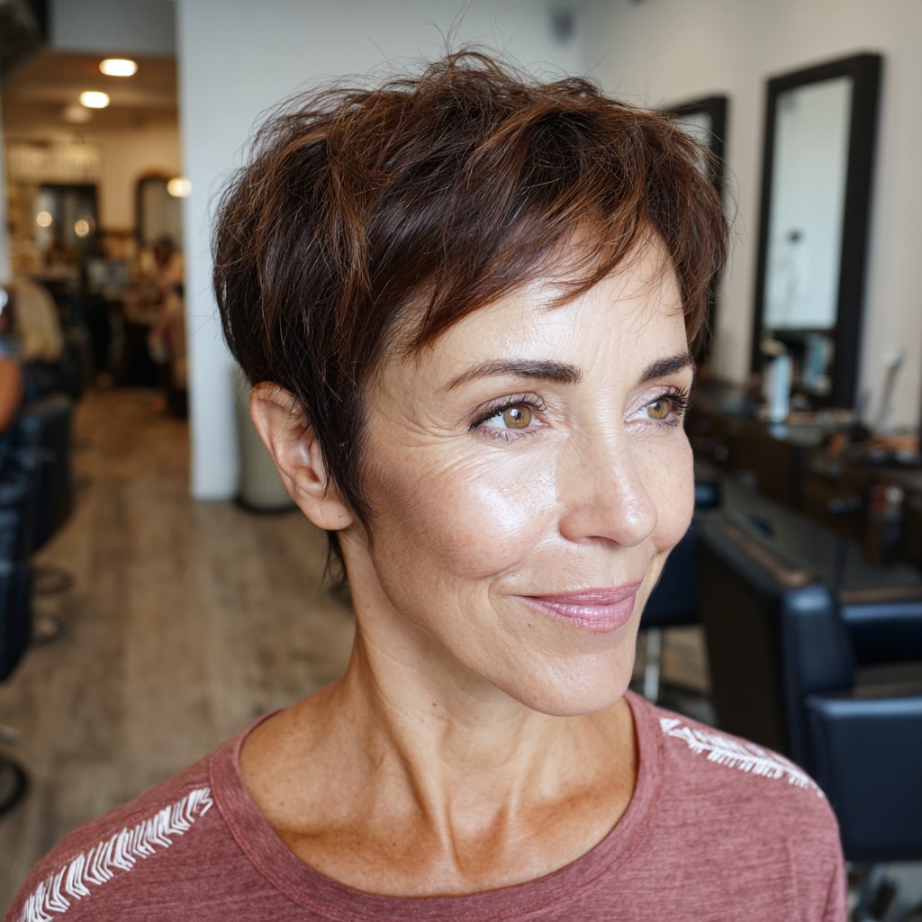 Chic Textured Pixie Cut with Subtle Layers