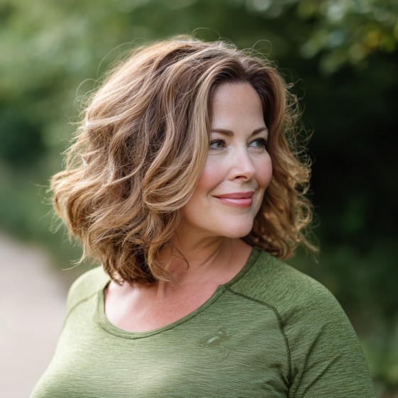 Chic Textured Shoulder-Length Cut with Soft Waves