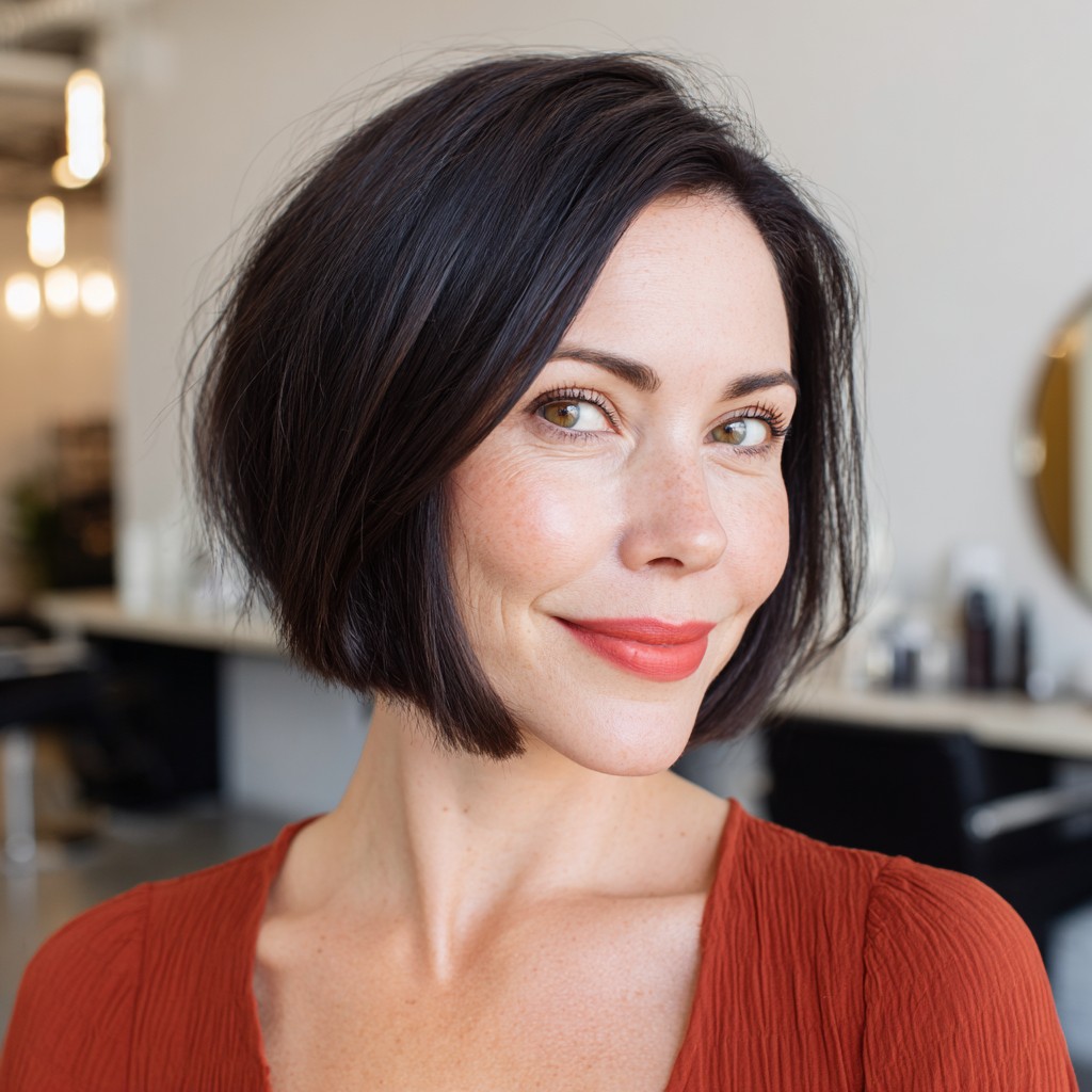 Chic Textured Silhouette Bob with Subtle Softness