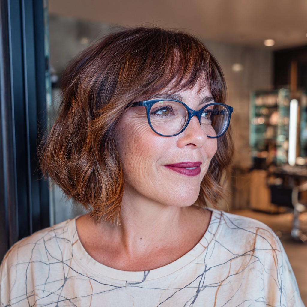 Chic Wispy Bob with Face-Framing Bangs