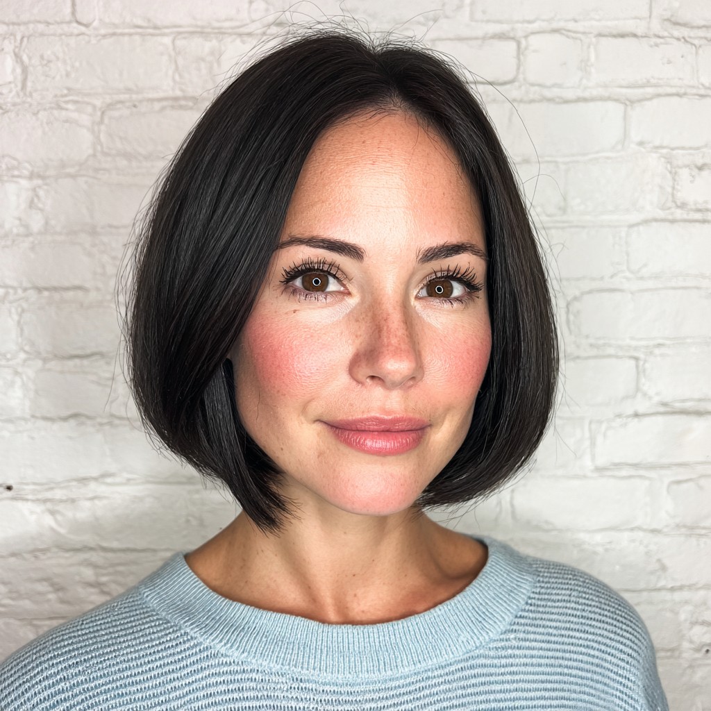 Classic Blunt Silhouette Bob with Subtle Movement