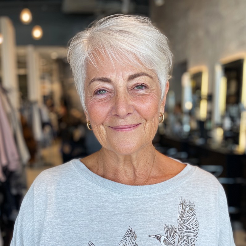Effortlessly Chic Wispy Pixie with Subtle Volume