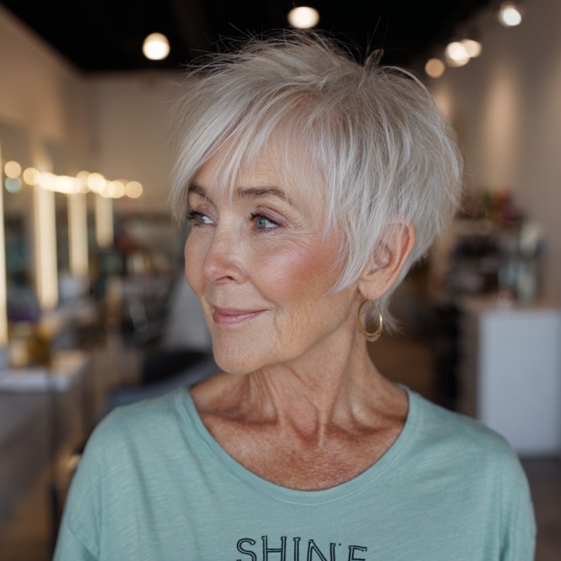 Effortlessly Textured Wispy Pixie with Subtle Layers