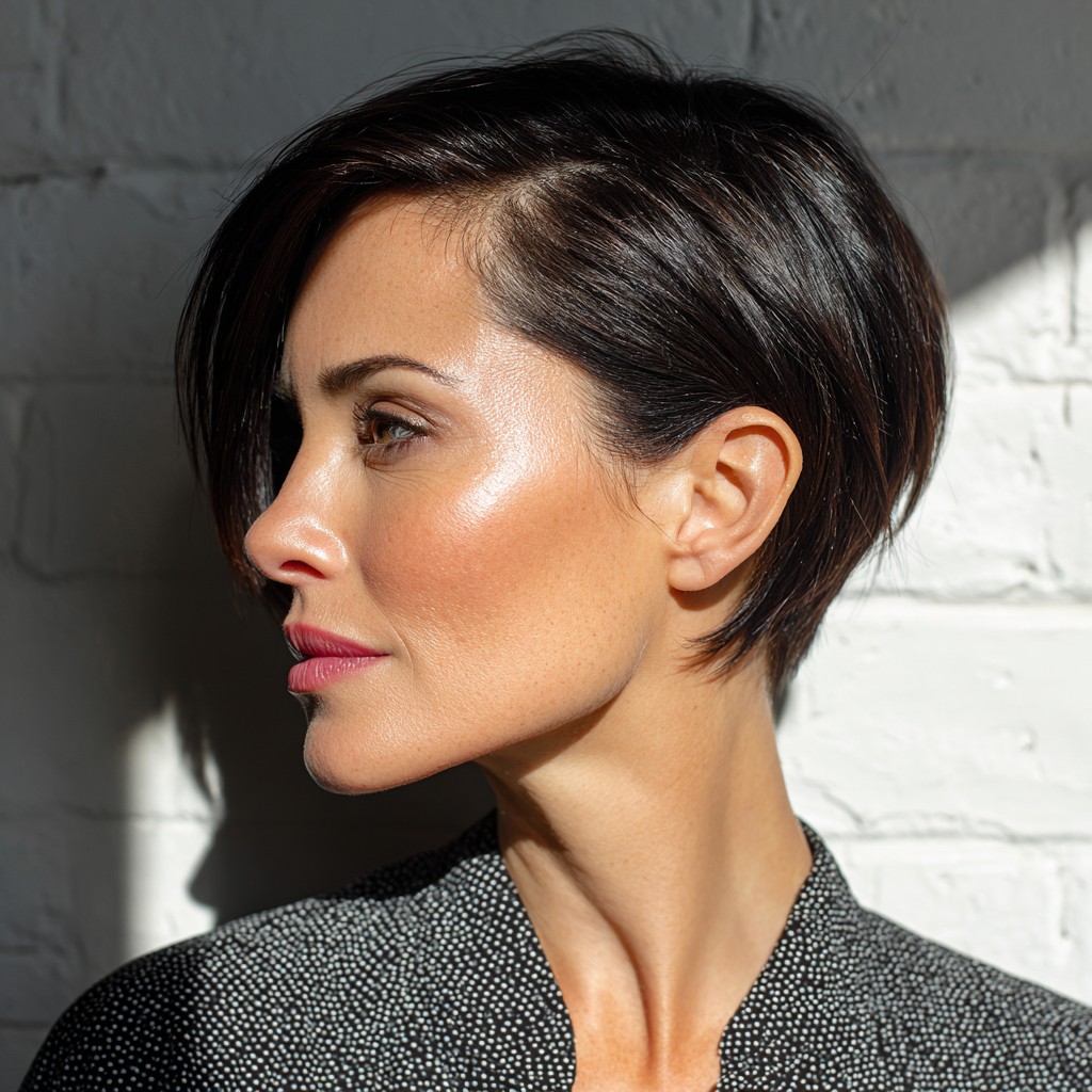 Elegant Asymmetrical Pixie with Subtle Texture