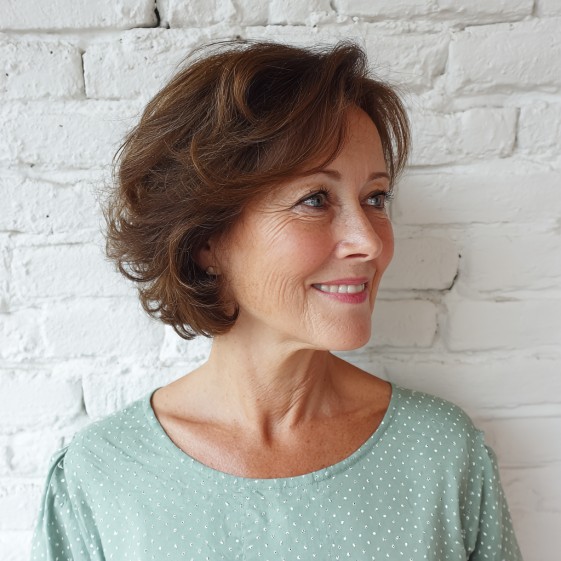 Elegant Curled Bob with Soft Volume