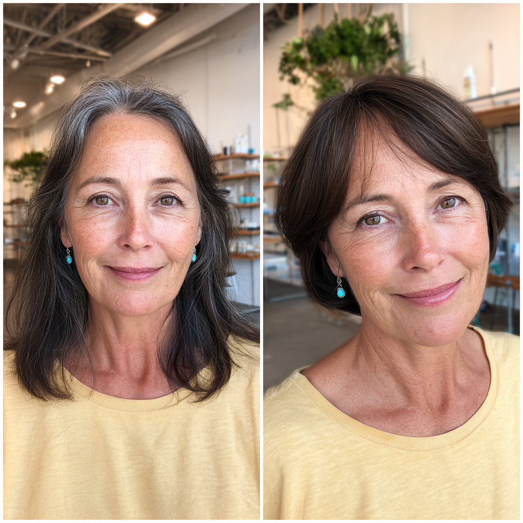 Elegant Soft Brown Lob with Subtle Layers