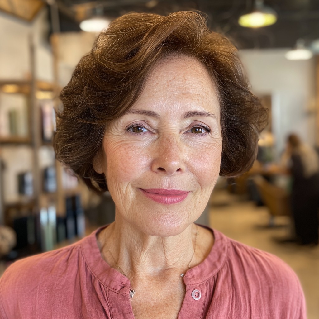 Elegant Soft Curls with Face-Framing Layers
