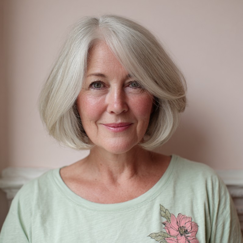 Elegant Textured Shoulder-Length Bob with Subtle Layers