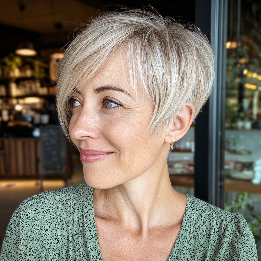 Modern Asymmetrical Pixie with Soft Layers