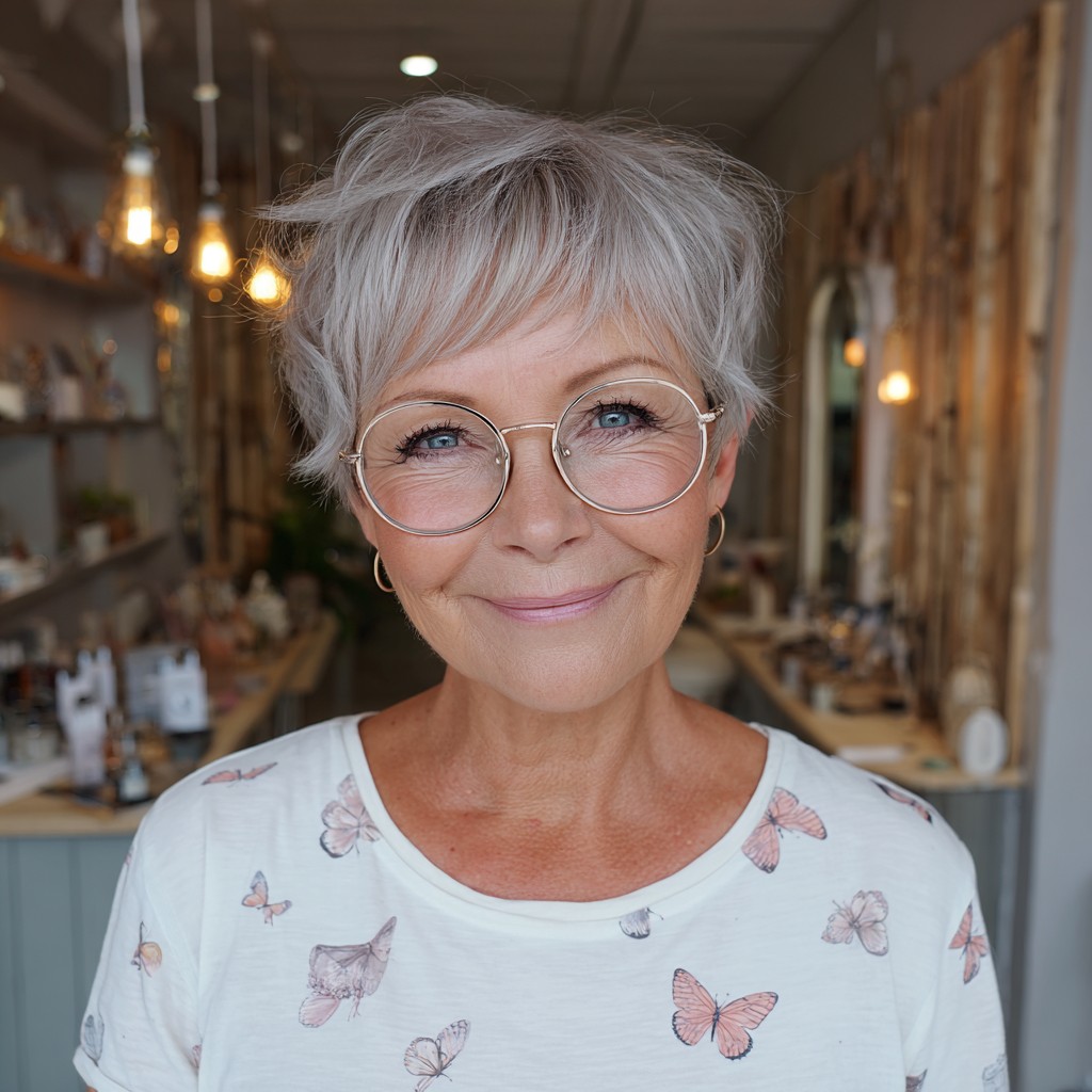 Modern Textured Pixie with Subtle Volume