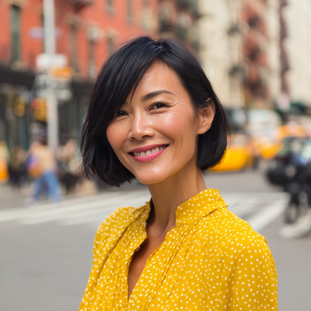 Modern Textured Silhouette Bob with Soft Movement