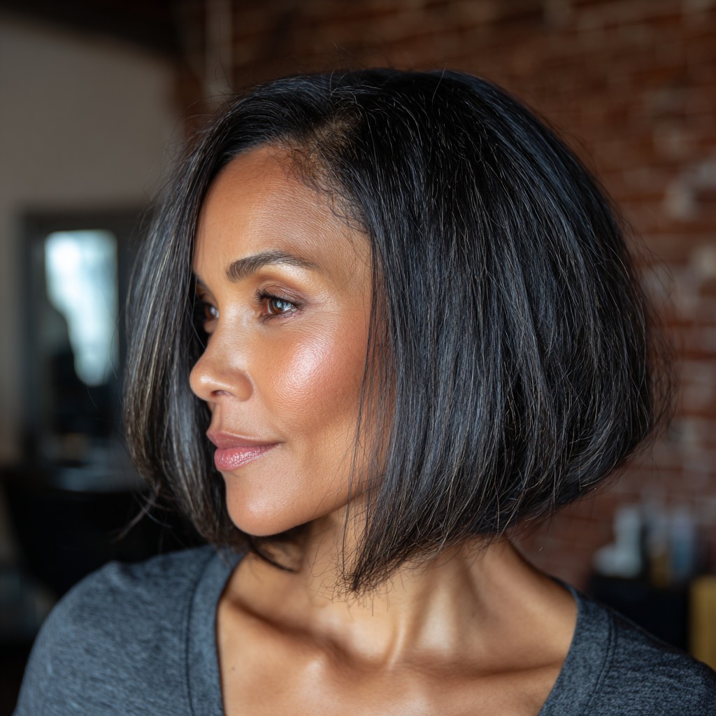 Modern Textured Silhouette Bob with Subtle Dimension