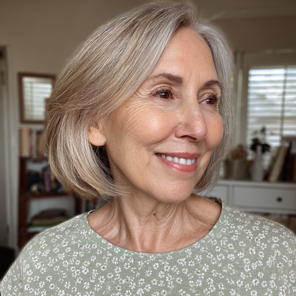 Sleek Bronde Bob with Soft Face-Frame