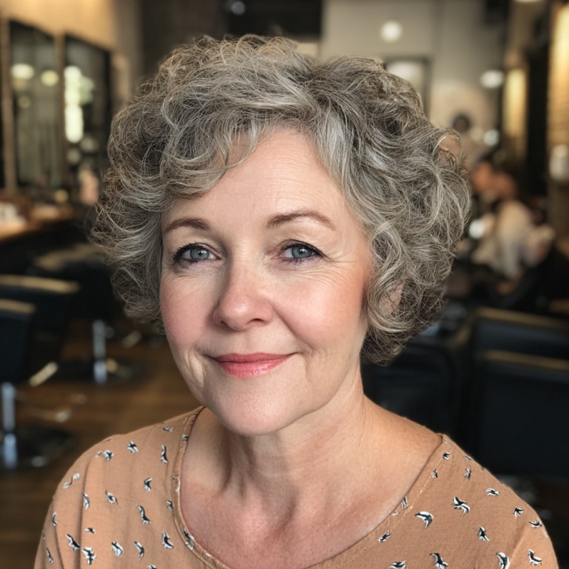 Soft Curly Short Crop with Defined Texture