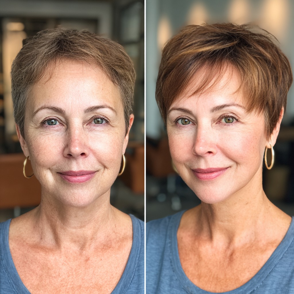 Softly Textured Pixie with Subtle Highlights