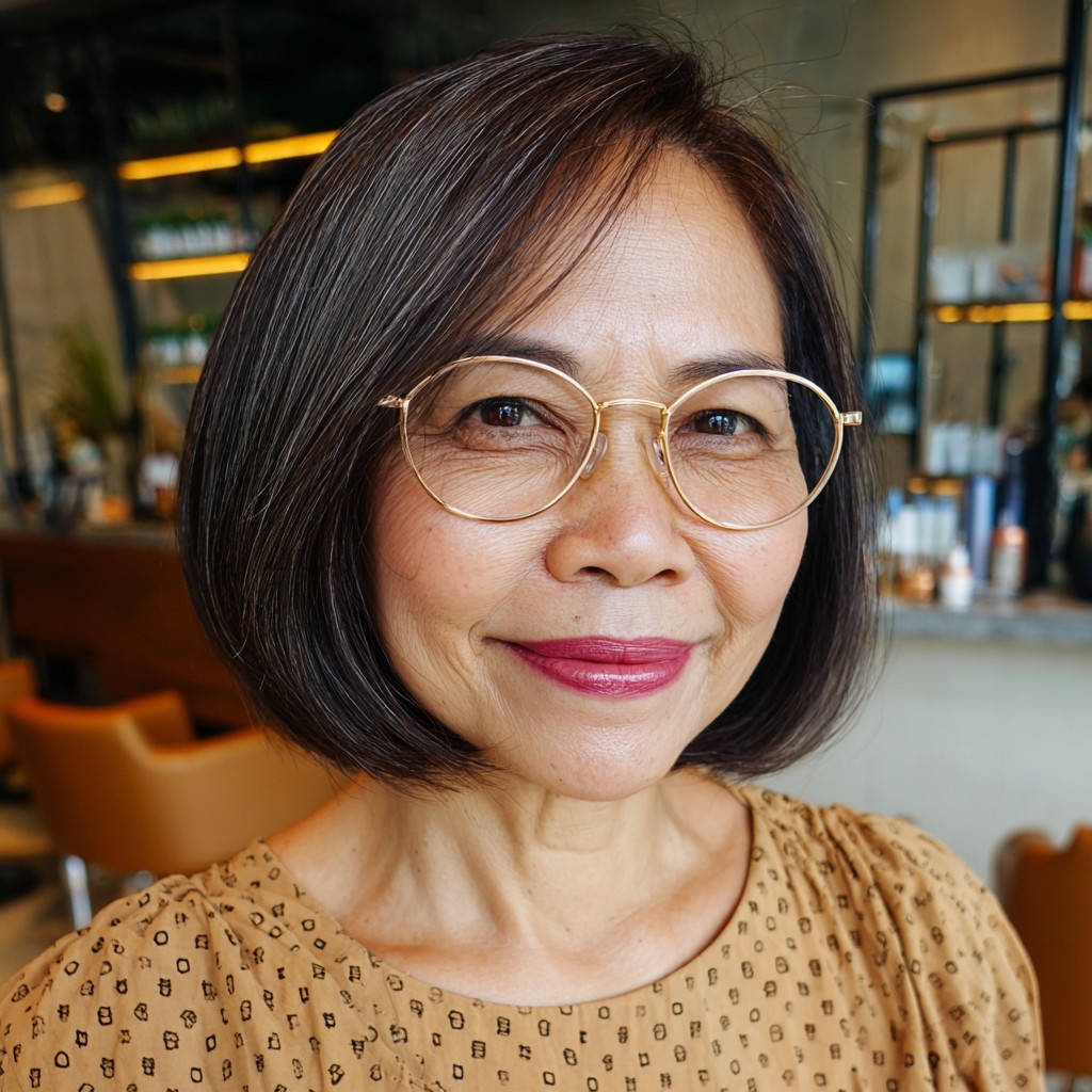 Stylish Blunt Neck-Length Bob with Soft Movement