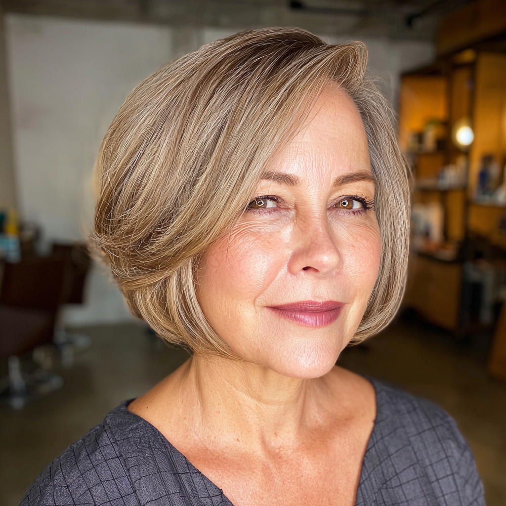Stylish Bronde Bob with Soft, Subtle Layers