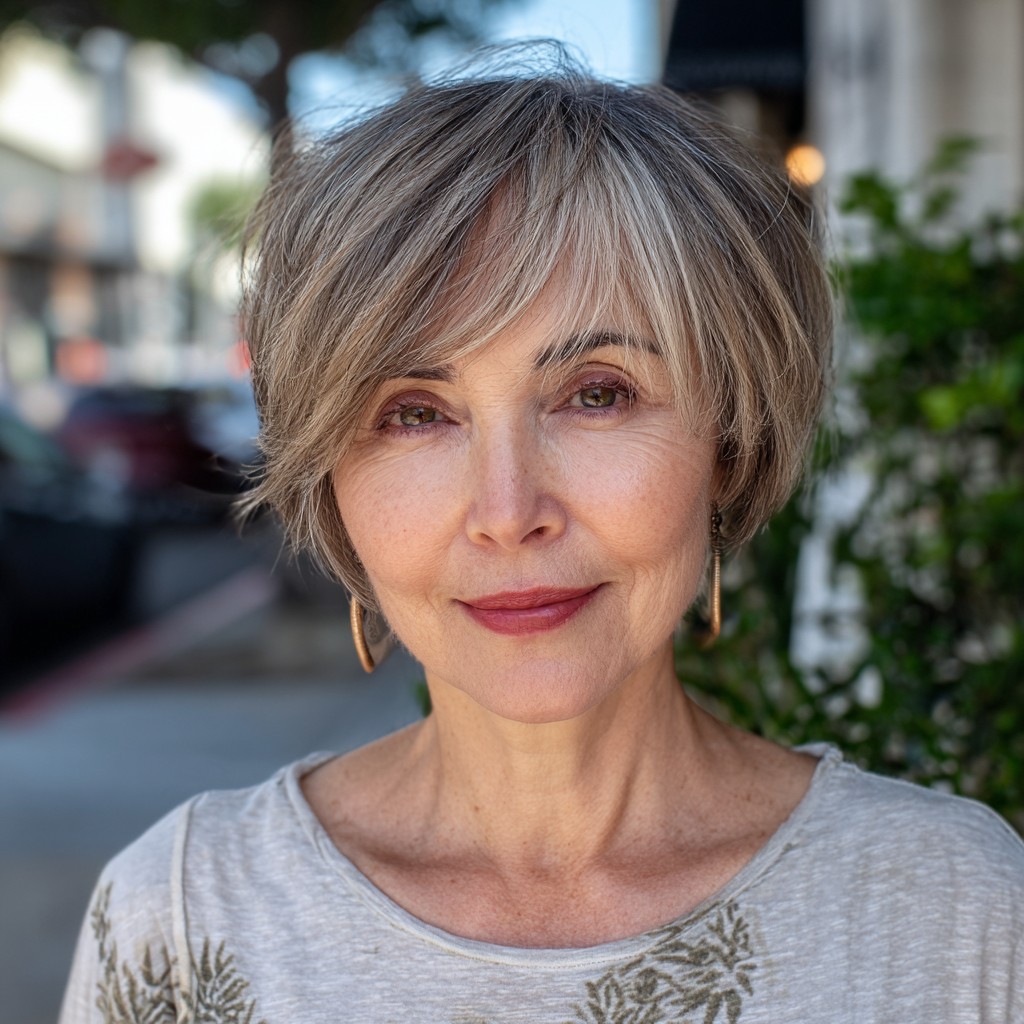 Stylish Bronde Textured Bob with Subtle Layers