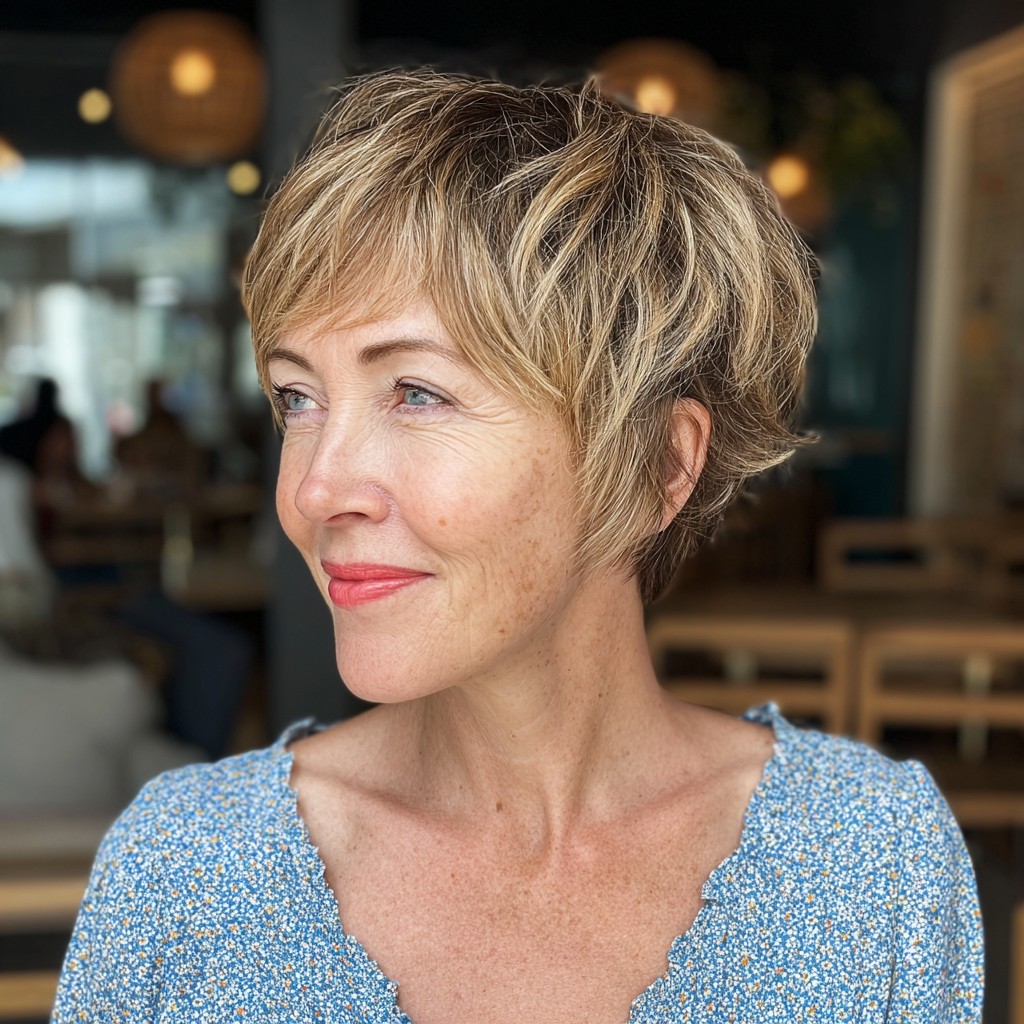 Stylish Textured Pixie with Soft Volume