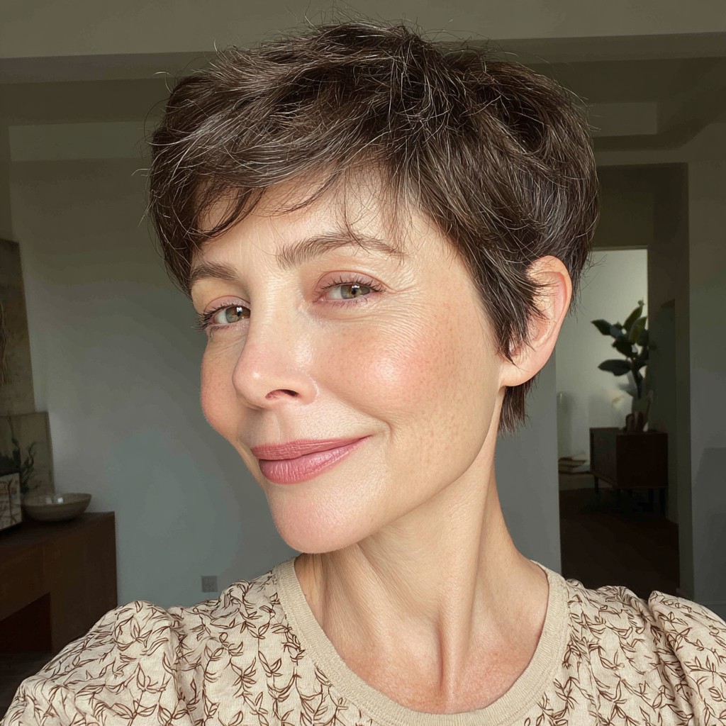 Textured Modern Pixie with Playful Layers