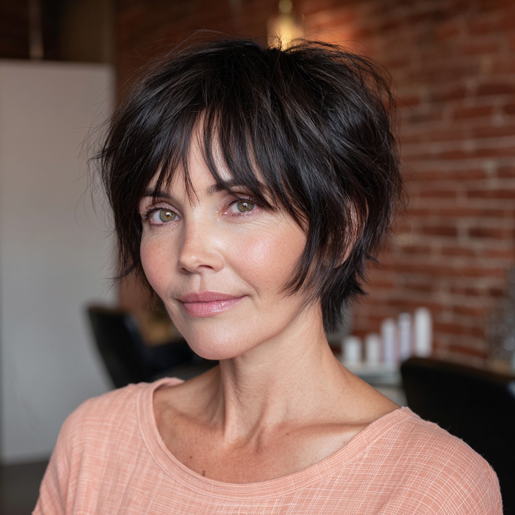 Textured Pixie Cut with Playful Bangs