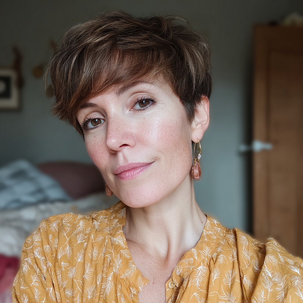 Textured Short Pixie Cut with Soft Volume