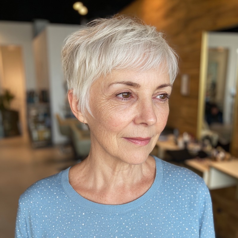 Textured Wispy Pixie with Delicate Edges