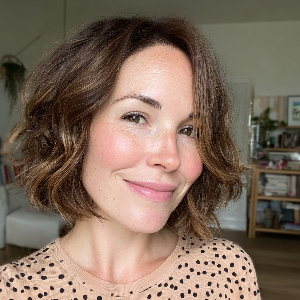 Chic Textured Bob with Soft Waves