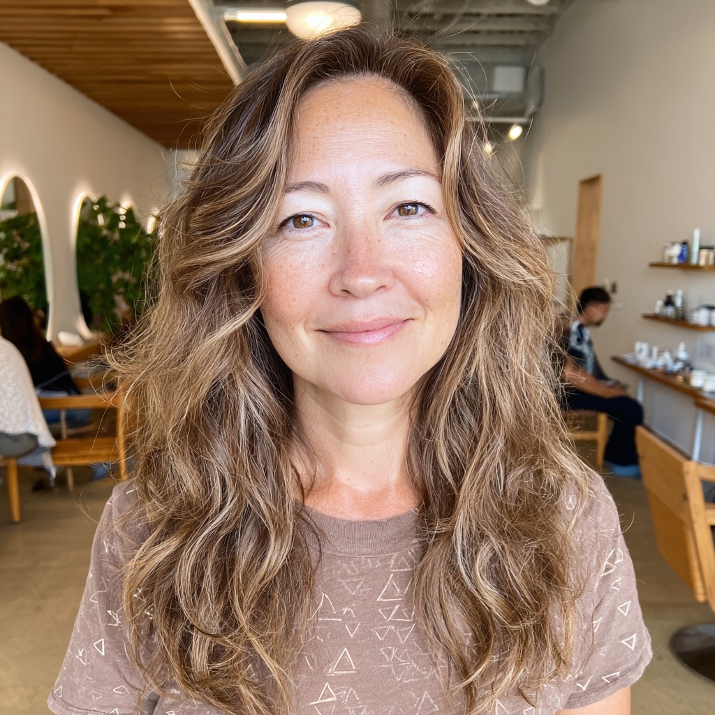 Effortlessly Textured Long Waves with Subtle Highlights