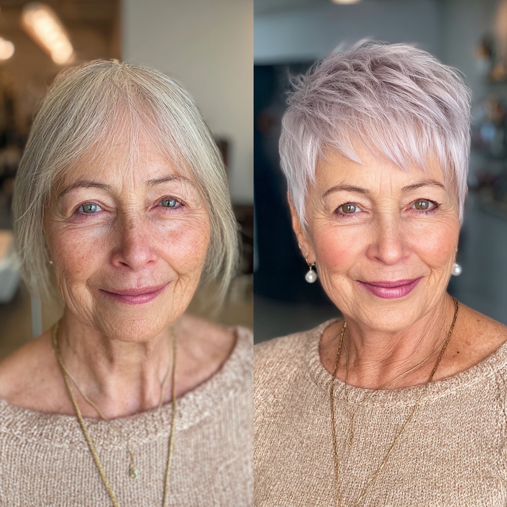 Modern Short Textured Pixie with Soft Highlights