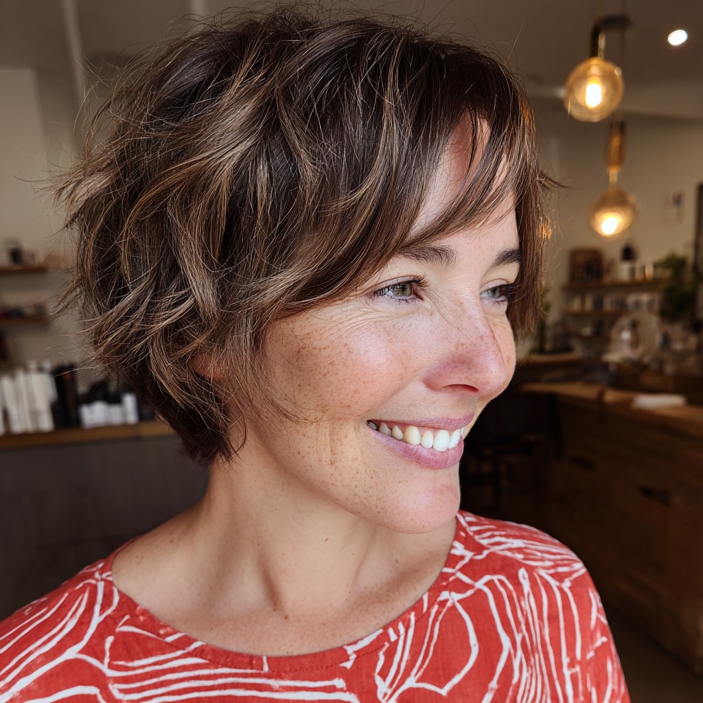 Playful Textured Pixie with Soft Highlights