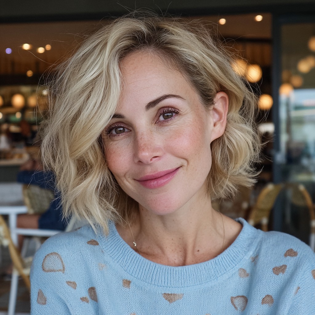 Soft Beachy Waves with Subtle Blonde Highlights