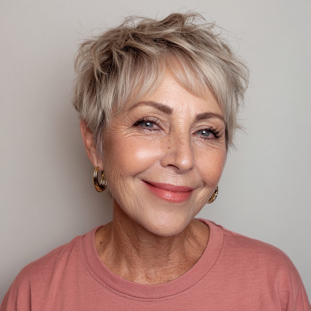 Textured Short Pixie with Soft Layers