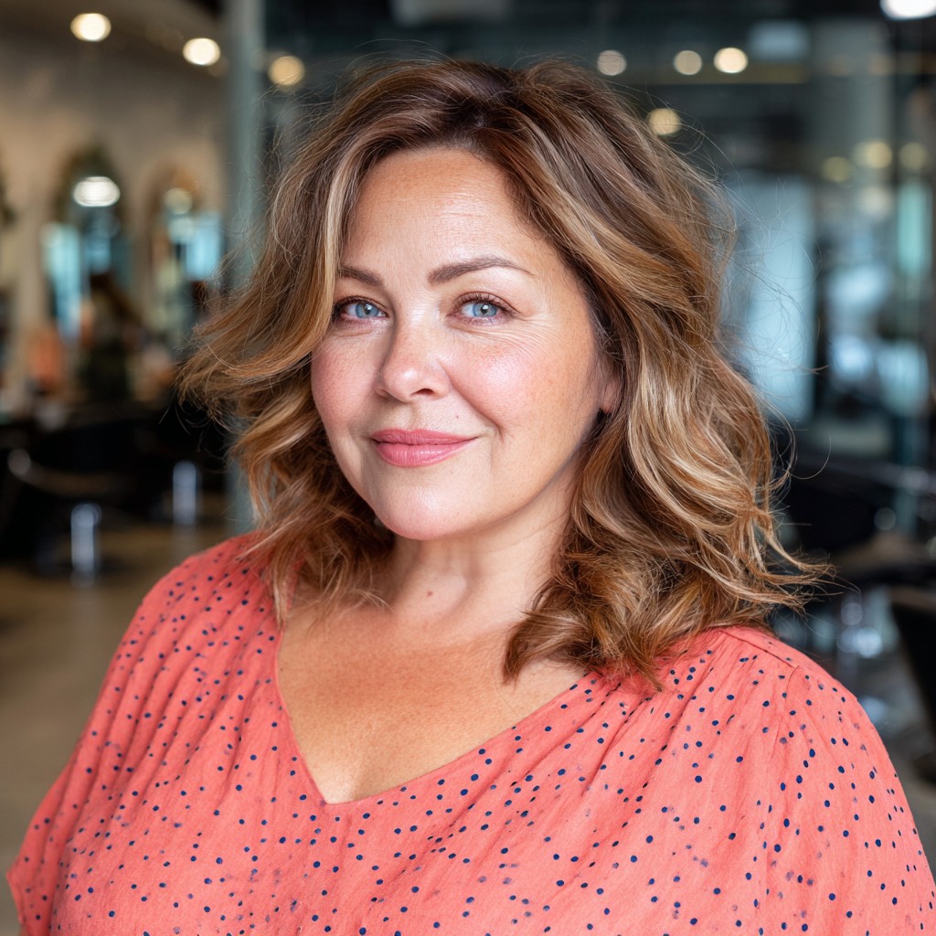 Textured Shoulder-Length Cut with Soft Waves