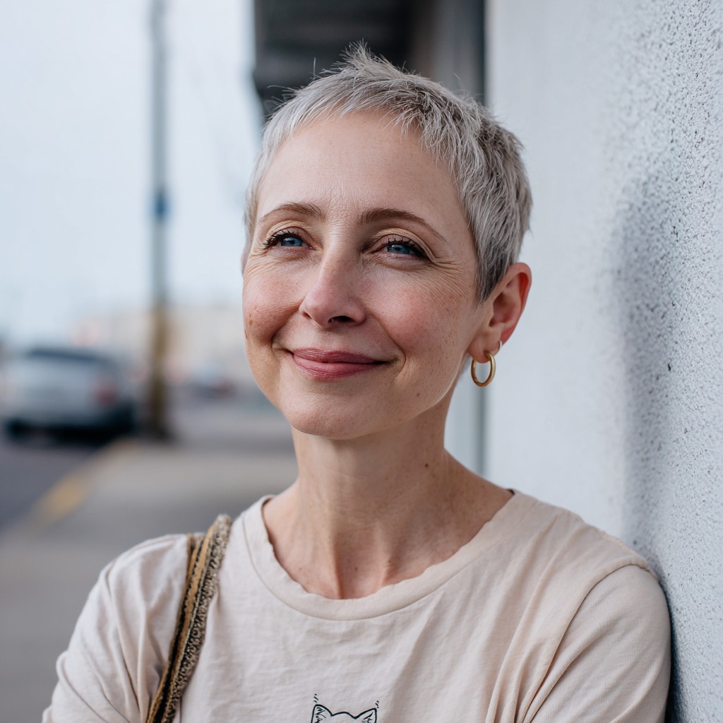Modern Textured Pixie Cut with Subtle Highlights