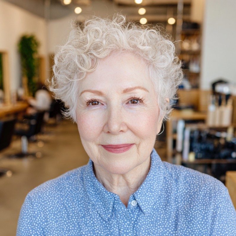 Chic Curly Pixie Cut with Textured Volume