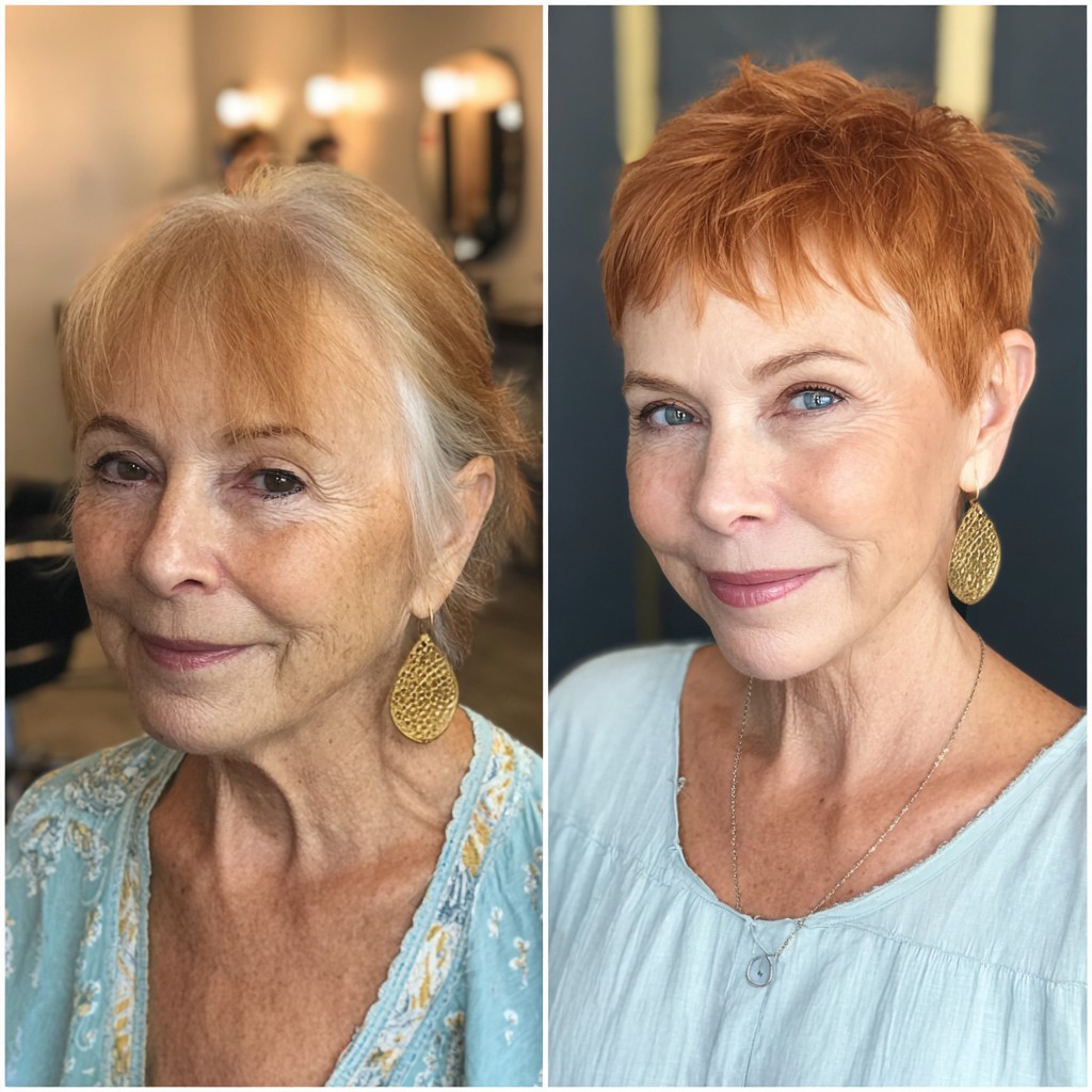 chic short textured pixie cut