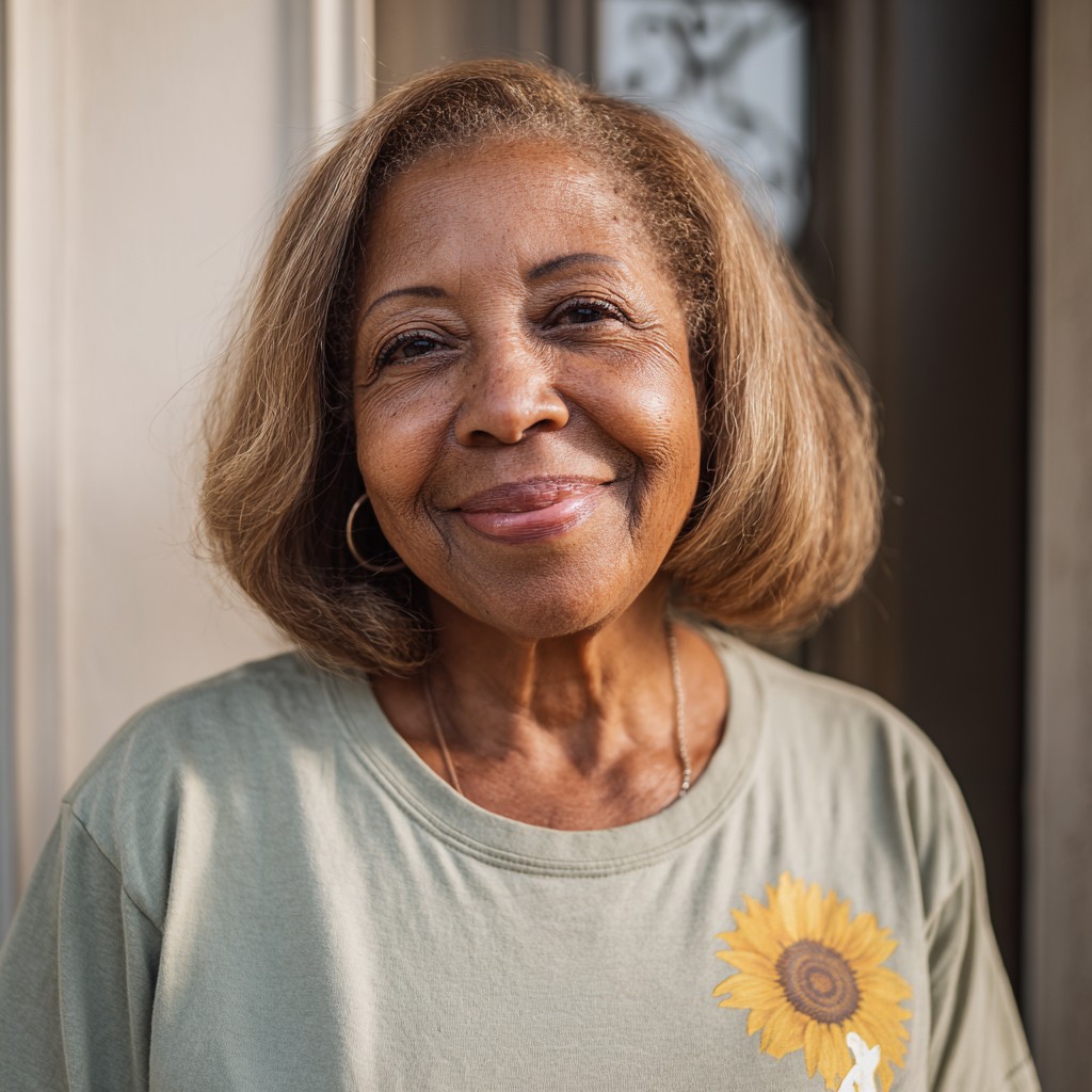 Chic Smooth Bronde Lob with Soft Face-Framing Layers