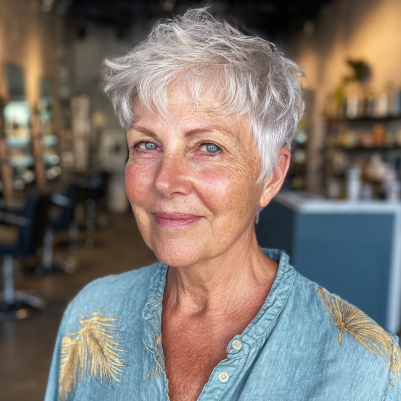 Chic Textured Pixie Cut with Delicate Lift