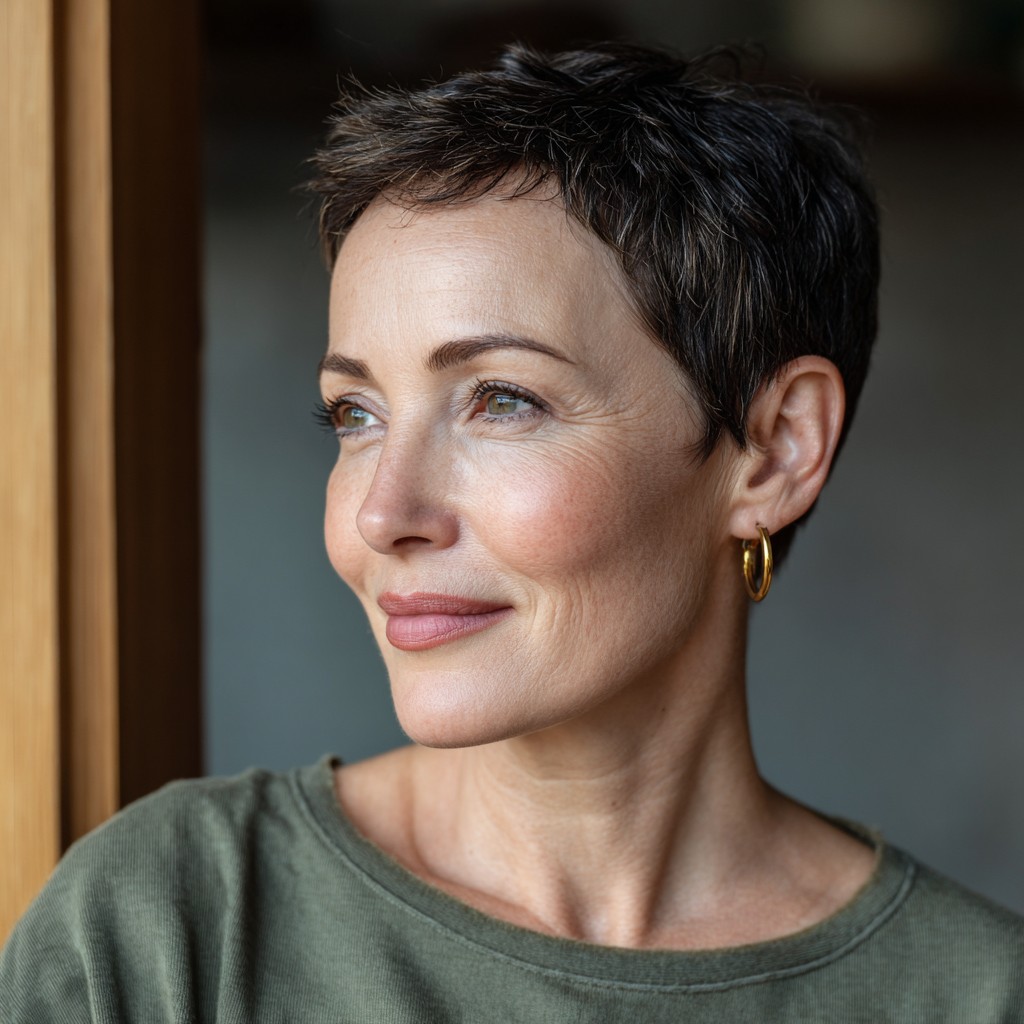 Chic Textured Pixie Cut with Soft Layers